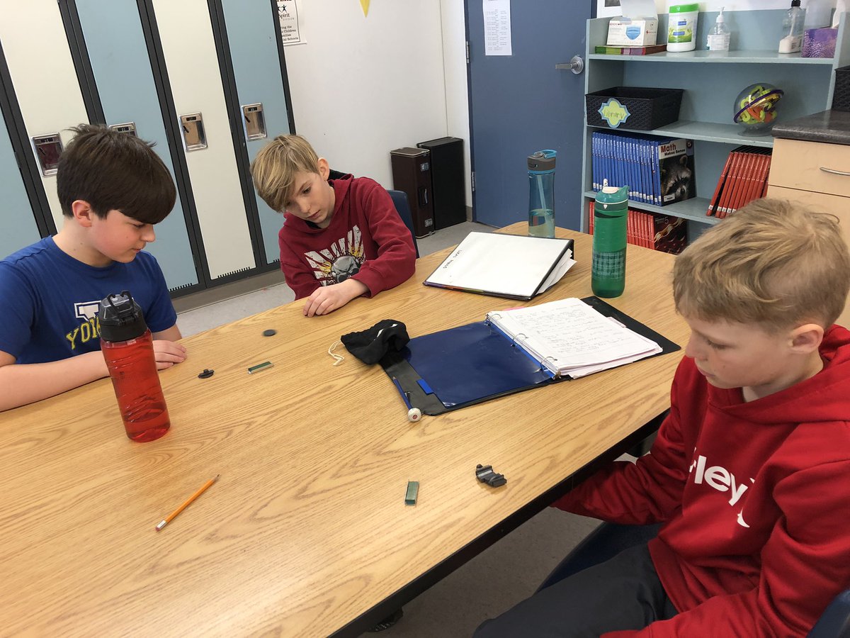BreanneBeres's tweet photo. @PrideInThePaw It’s always fun when you pull out the magnets in 5D science class to see what’s on your table that’s magnetic. https://t.co/rYsmbFQAvL