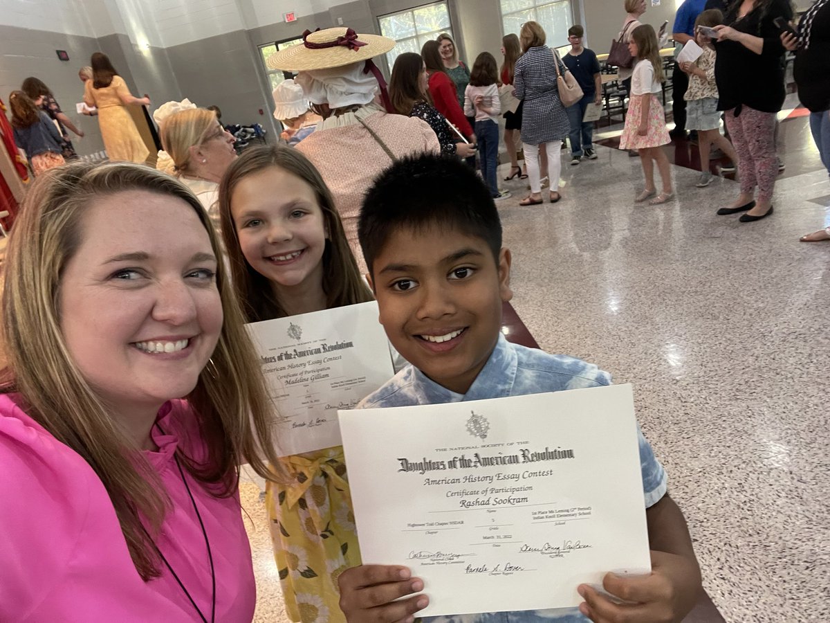 So proud of my amazing students for their submissions in the Daughters of the American Revolution essay contest! Thank you to our local DAR chapter for this wonderful opportunity for my writers to shine! <a href="/IndianKnollES/">Indian Knoll</a> <a href="/CherokeeSchools/">Cherokee Co. Schools</a>