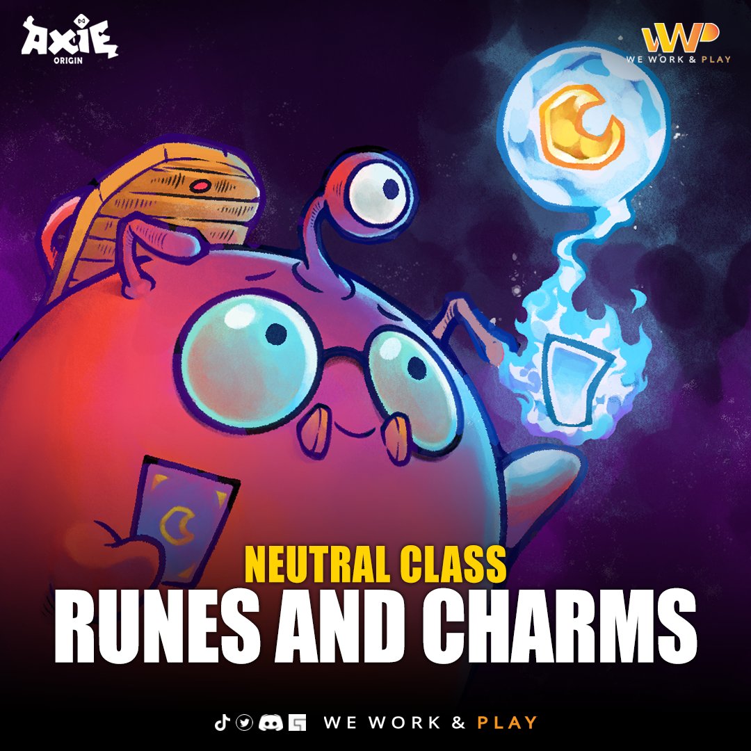 wwp_guild's tweet photo. 💎 Neutral class Runes &amp; Charms.
🔥 Runes are special power-ups that can be equipped to your Axie. Each Axie can equip one rune.
🔥 Charms are power-ups that enhance an Axie's parts and abilities. Each of an Axie's six abilities can equip one charm.

#wwpofficial #AxieInfinity https://t.co/Q1AZGEWhcn