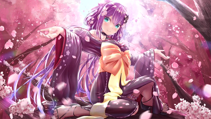 りつきん!お誕生日おめでとうございます!春の訪れと共にお祝いできるってなんかいいですね今年こそは私もサンプルにされるんだぁ!#リツキあーと   #NIJIArt 