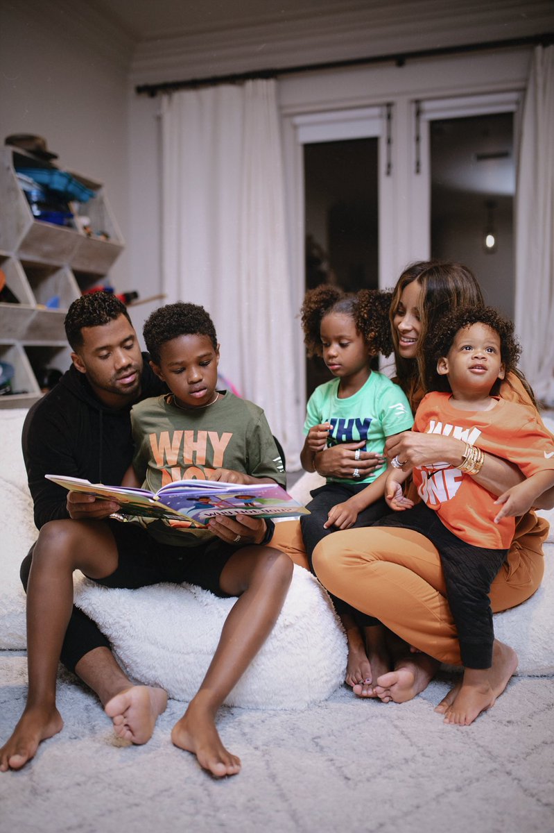 ciara's tweet photo. Family Time💜

This book has brought so much joy to our family nights. @DangeRussWilson and I hope it does the same for you!! Grab a copy and share it with your loved ones: https://t.co/yyPKSCPSdi

#WhyNotYou https://t.co/ZQBLejvPV1
