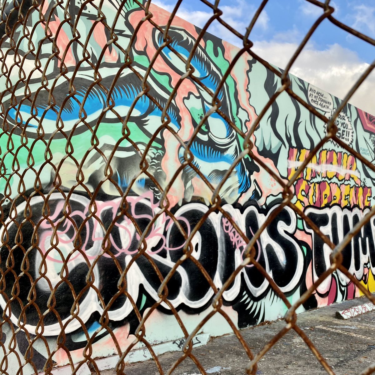 Just got to #miami for <a href="/MiamiNFTweek/">#MiamiNFTWeek</a>! 
There’s graffiti everywhere, this neighborhood is so cool!! 🎨