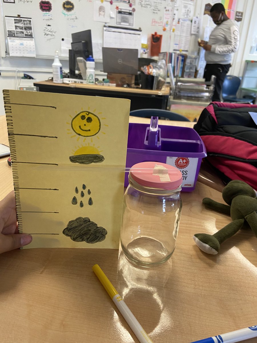 christinaAPMS's tweet photo. Ss create homemade barometers to measure and compare changes in air pressure and weather conditions 🌡 🌧 🌞  💨⁦@Asbury_ParkSD⁩ ⁦@drminuskin⁩ https://t.co/J8uBBmT7AL