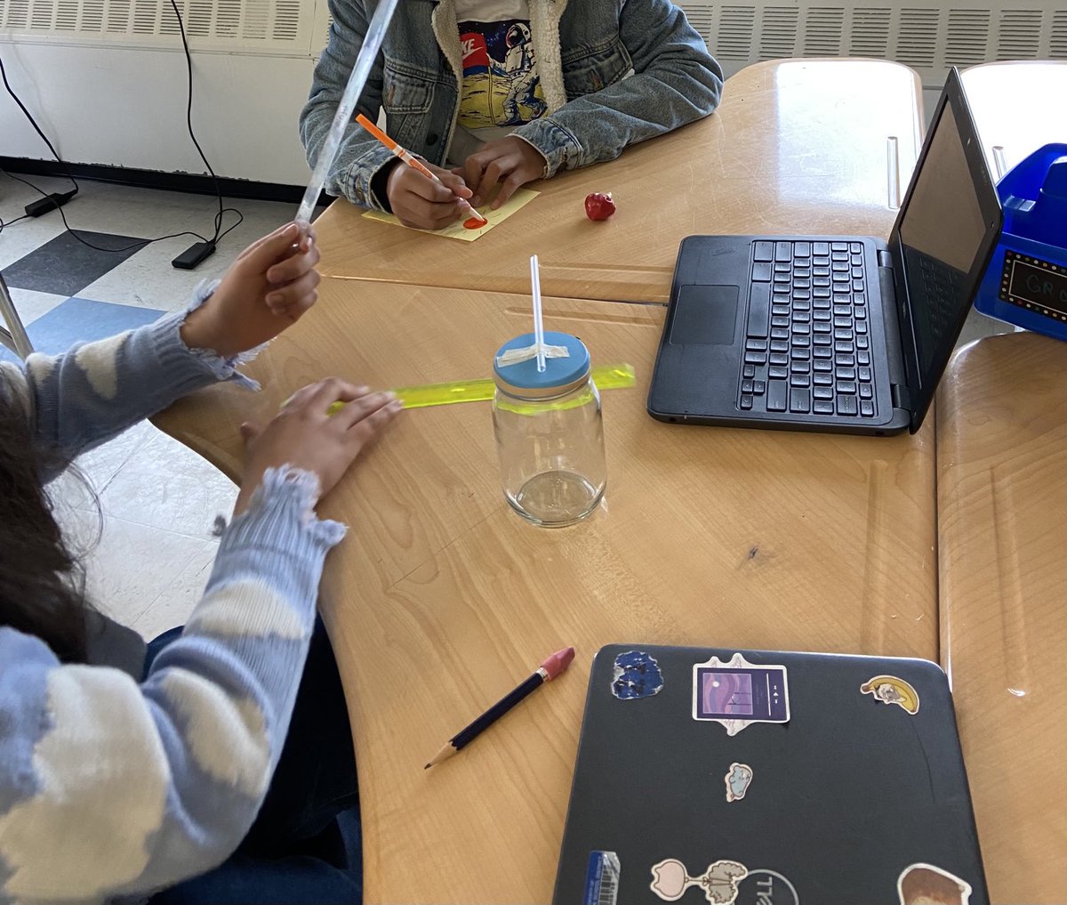 Ss create homemade barometers to measure and compare changes in air pressure and weather conditions 🌡 🌧 🌞  💨⁦<a href="/Asbury_ParkSD/">Asbury Park Schools</a>⁩ ⁦<a href="/drminuskin/">Dr. Minuskin</a>⁩