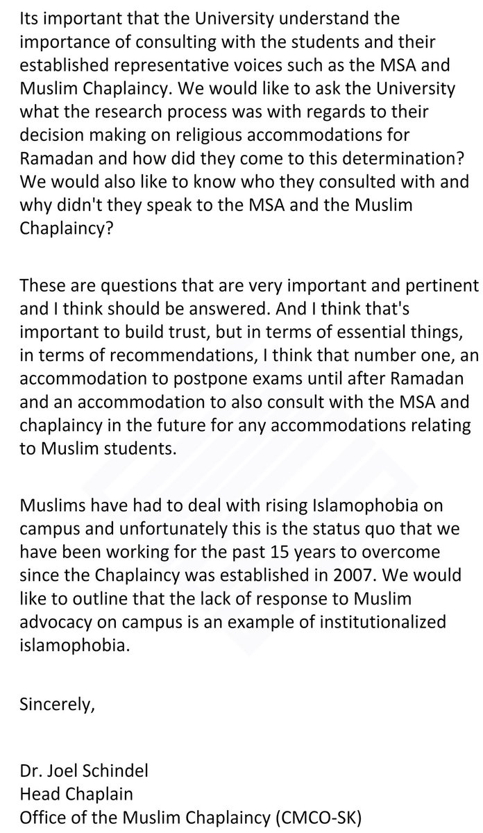 RuralBushDoc's tweet image. I&apos;ve been a chaplain at @usask since 2012. See my statement at @CTVNews&apos; request for insight on the current inadequate accommodation for the UofS campus Muslim community

This is not new, but represents the status quo of institutional #Islamophobia on campus

#equality #inclusion
