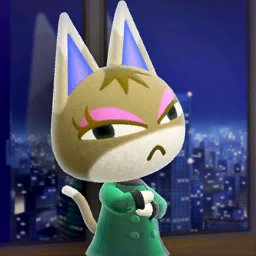 Today's villaingender of the day is Kitty from Animal Crossing! She's a transfem bisexual who uses she/they/claw pronouns! (hc, canon she/her)