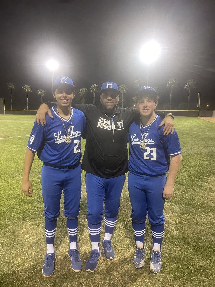 CVJagsBaseball's tweet photo. Jags win 4-3 over Millennium to split the series! Doc and Hep earn 💎💵 after teaming up on the mound to strike out 10 and allow 2 earned in the region W! #jagsbaseball https://t.co/Y8xS3E5QIm