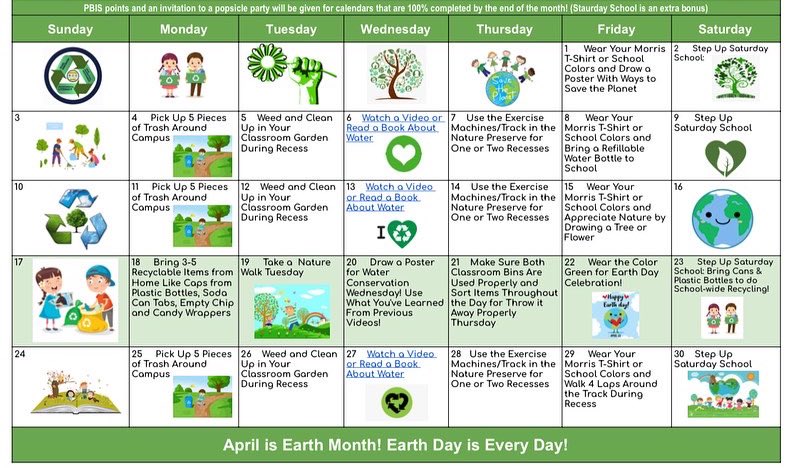 GeorgiaFMorris1's tweet photo. Each year, in the weeks leading up to Earth Day, we encourage action &amp; participation in initiatives that focus on the urgent need for environmental justice, sustainability, &amp; climate solution. Help us celebrate &amp; learn through lots of environmental fun during the month of April! https://t.co/2zkjfWPWPa