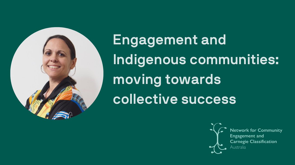 EngagementAust's tweet photo. Join Jolleen Hicks and the Network for Community Engagement and Carnegie Classification to hear how non-Aboriginal Australia can not only recognise the Aboriginal Community World, but to step into it. Register here https://t.co/Bc7rXbQWp0 https://t.co/31KtIT0QNf