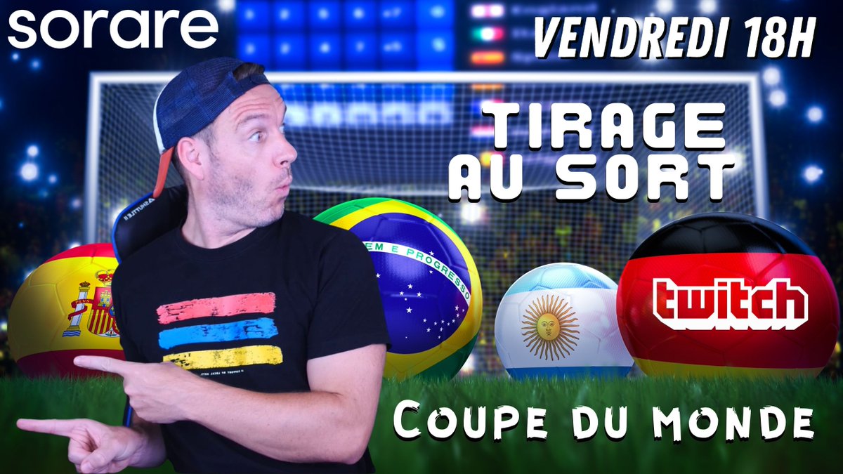 DeglingoMPG's tweet photo. On sera en live @sorare mais surtout TIRAGE de Coupe du monde ce soir sur mon Twitch !

https://t.co/Jug1JIIJnH

#lachatteadede https://t.co/n7OQrw7xQ6