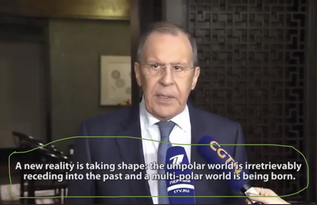 EbrahimHashem's tweet photo. A few sentences recently stated by Russia’s foreign minister, Sergey Lavrov, succinctly explains the major global shifts currently underway. https://t.co/jTRXa9O2zu