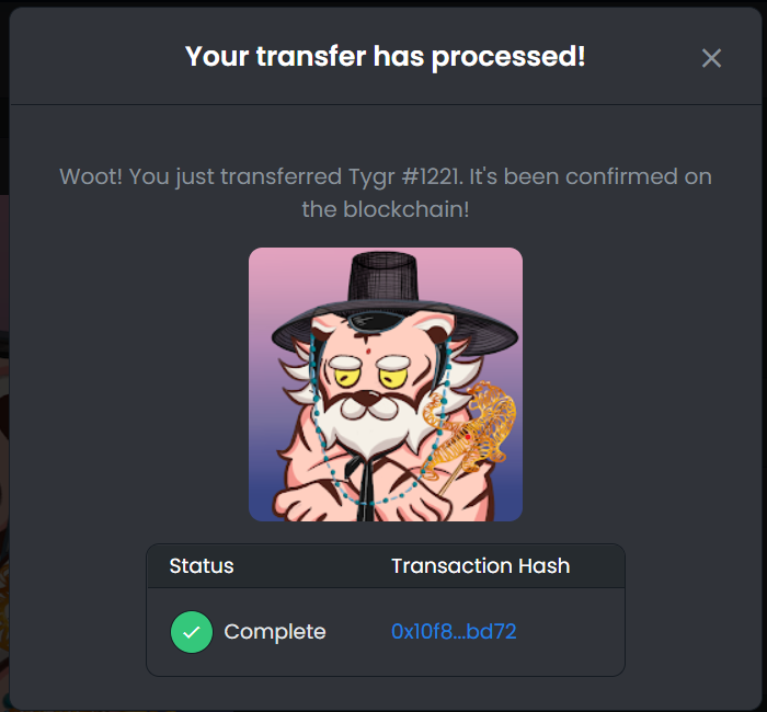 asios_official's tweet photo. Congratulations to @NFTBYD1 for winning our giveaway last weekend!!🎉👏 Hope you like Tygr #1221, it looks good with you 😉

Thank you to everyone who participated in the giveaway!! We have many exciting things coming soon, so follow us to not miss out! 🐯🥰

#NFT #NFTGiveaway https://t.co/e4dumYH78f