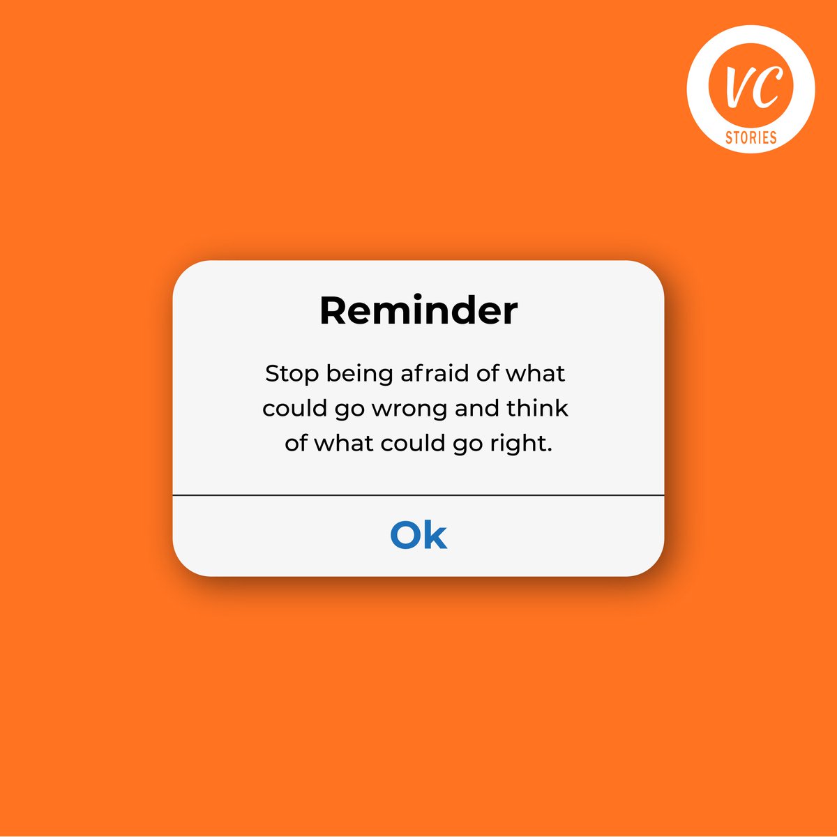 theVcStories's tweet photo. A gentle reminder!

Start thinking of what could go right instead of thinking about what could go wrong.

Follow us for more such reminders. Trust us you'd need a lot of them.

#Reminders #selfcare #motivation https://t.co/pGIkFM14DK