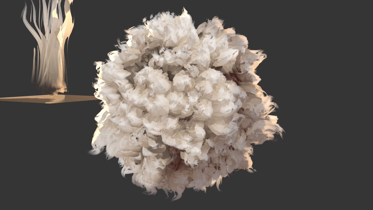 im_galad's tweet photo. came out of hiatus to try @LightningBoySt1's tutorial

if it was possible to transfer normals to a particle system without converting it to a mesh I could get better results 

key light is currently a fake light mixed with a sun lamp  to add a little more depth 
#bnpr #b3d #3dcg https://t.co/o7XEJELlOe