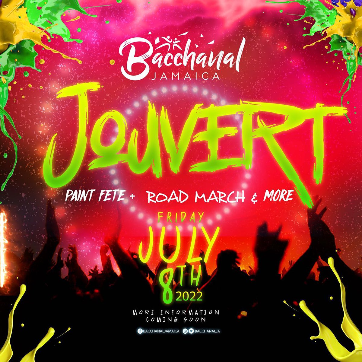 <a href="/BacchanalJA/">Bacchanal Jamaica</a> isn't playing when they say they're back.

Bacchanal J'ouvert, July 8th.
🌐 instagram.com/BacchanalJAM
🌐 Bacchanaljamaica.com