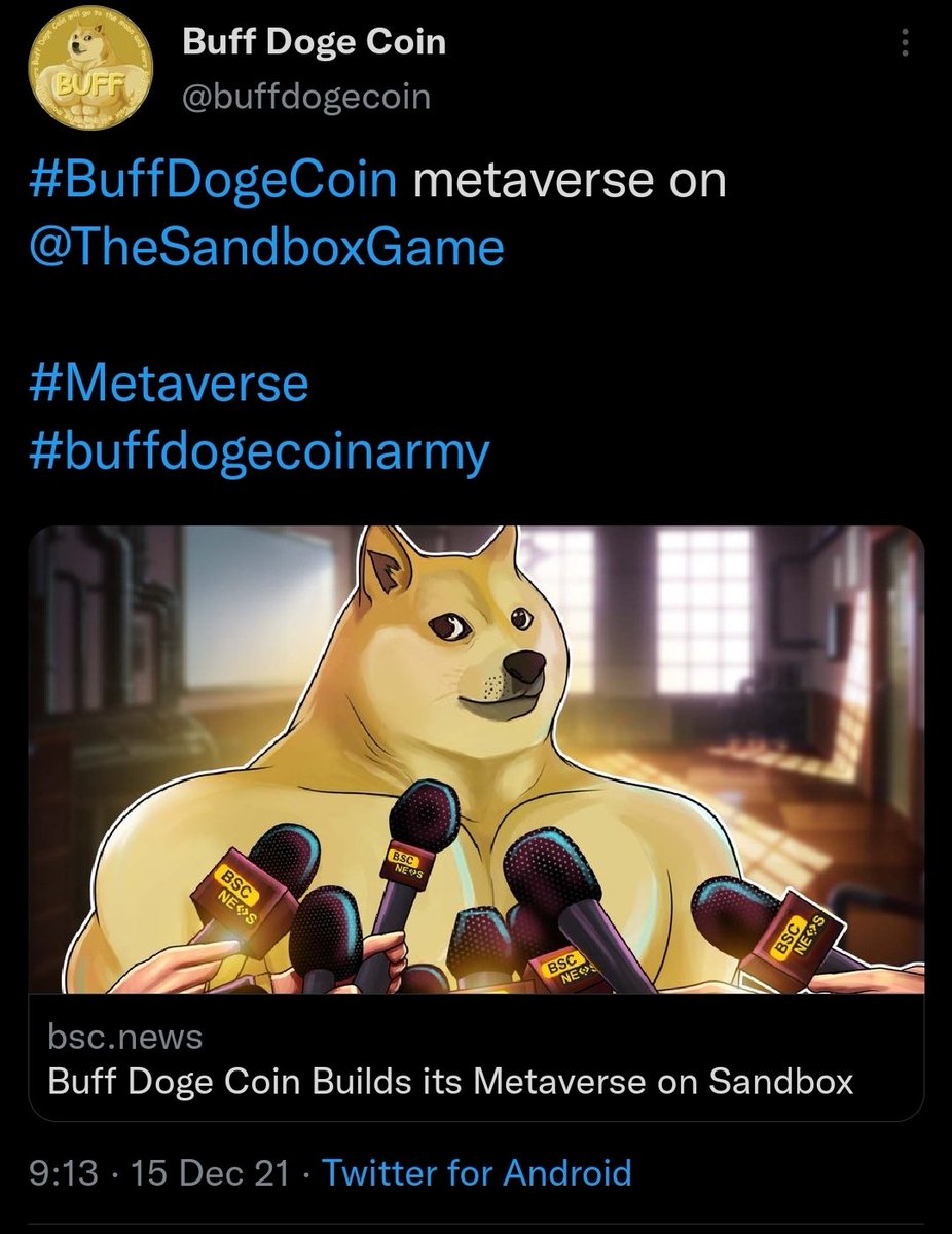 Buff doge coin twitter