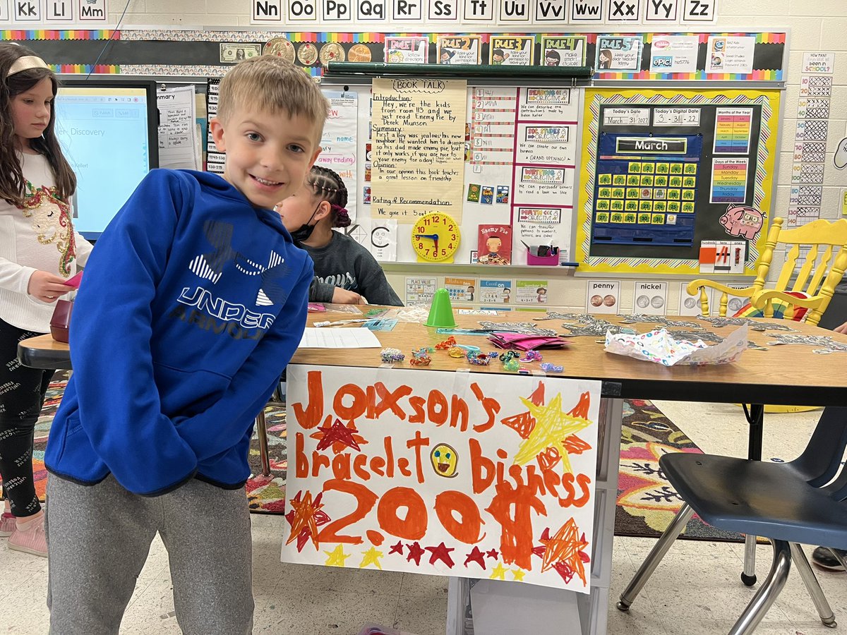 Lsteinbrunner82's tweet photo. Wrapping up our Economics Unit with our class becoming producers and consumers today! #ashlandsoar https://t.co/Gk3O5BhOUq