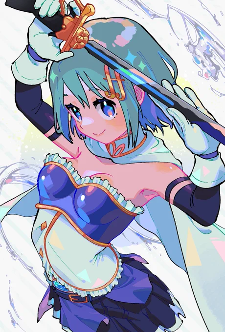 #今月描いた絵を晒せ 
3月の絵、青い! 