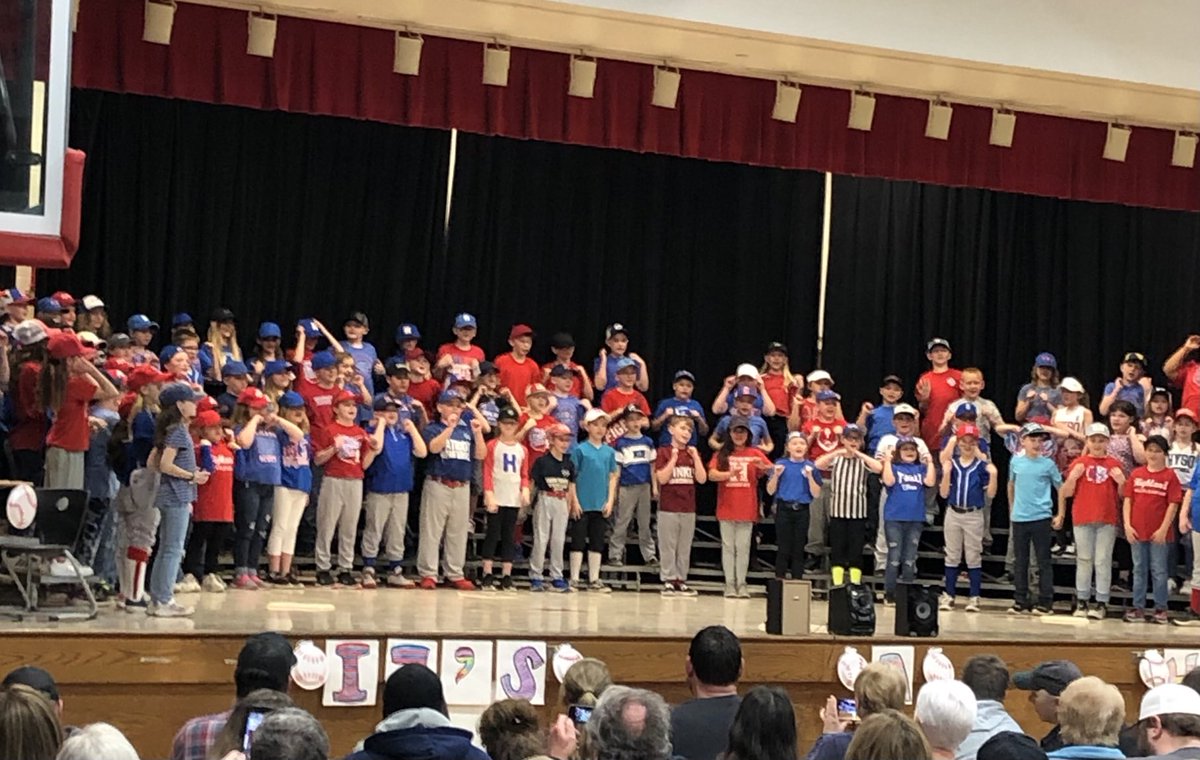 Our 3rd graders and Miss McMurry were playing ball at their spring musical tonight. What an awesome performance by our students and Miss McMurry!!!