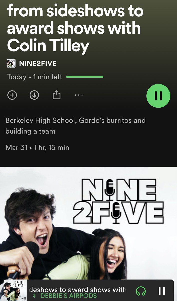 debbie_parrish's tweet photo. #Nine2FivePodcast @MylesParrish @tbhfelisha @ColinTilley 🤮 great Podcast 🥳🎉 https://t.co/JXV1HwqKqv