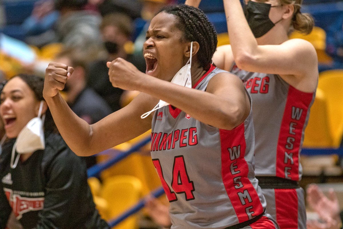 Wesmenathletics's tweet photo. One down. 

Your @Wesmen_WBB is on to a national semifinal on Saturday after taking down the Laval Rouge et Or in a quarter-final on Thursday afternoon.

👉 https://t.co/aZghXD3GzM

#WePlayForWinnipeg https://t.co/HVxSEKkmDC