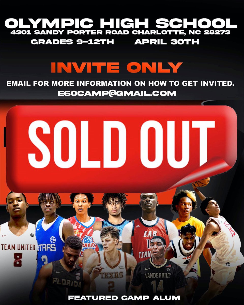 StellarHoops's tweet photo. The Elite 60 National Camp is SOLD OUT! The event is full of talented players from ALL OVER the country. Scouts, Media and more will be in attendance. The atmosphere will be UNBELIEVABLE April 30th! https://t.co/VNdg0RvFe0