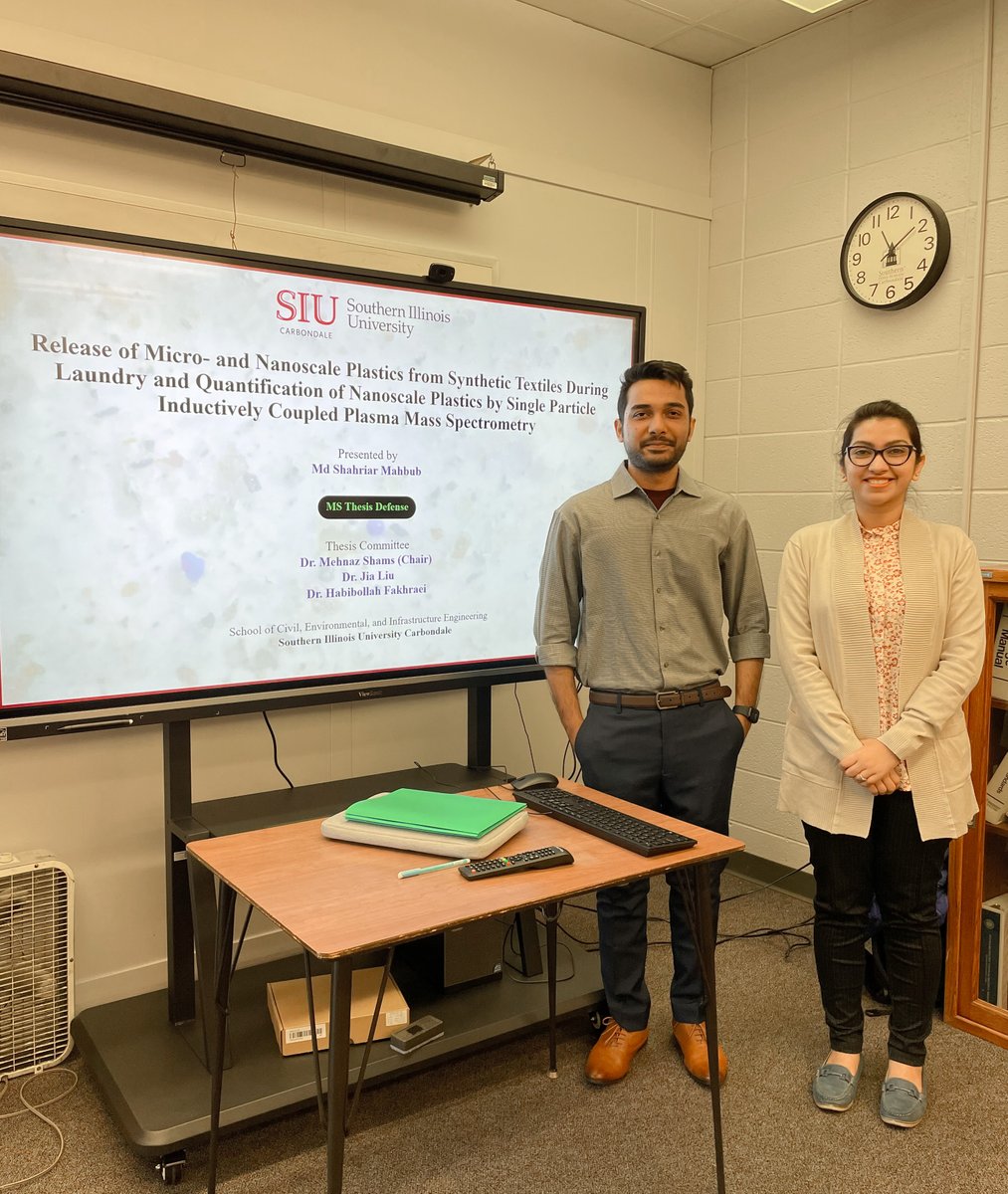 shahriarx18's tweet photo. I feel immense pleasure in sharing the news that I successfully defended my MS thesis today. I feel a deep sense of gratitude to my advisor, Dr. Mehnaz Shams for this accomplishment.
#microplastics #microfibers #nanoplastics #spICPMS #identification #quantification https://t.co/PePXJEVsbu