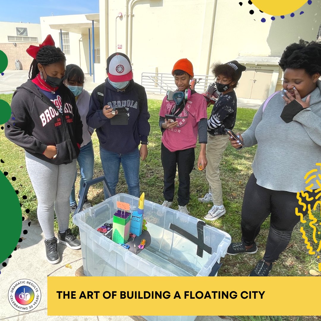 dramresultsorg's tweet image. 8th graders at Long Beach middle schools have been collaborating with each other for weeks to create a city that floats, a solution to   solutions to rising sea levels facing urban communities. #artprograms