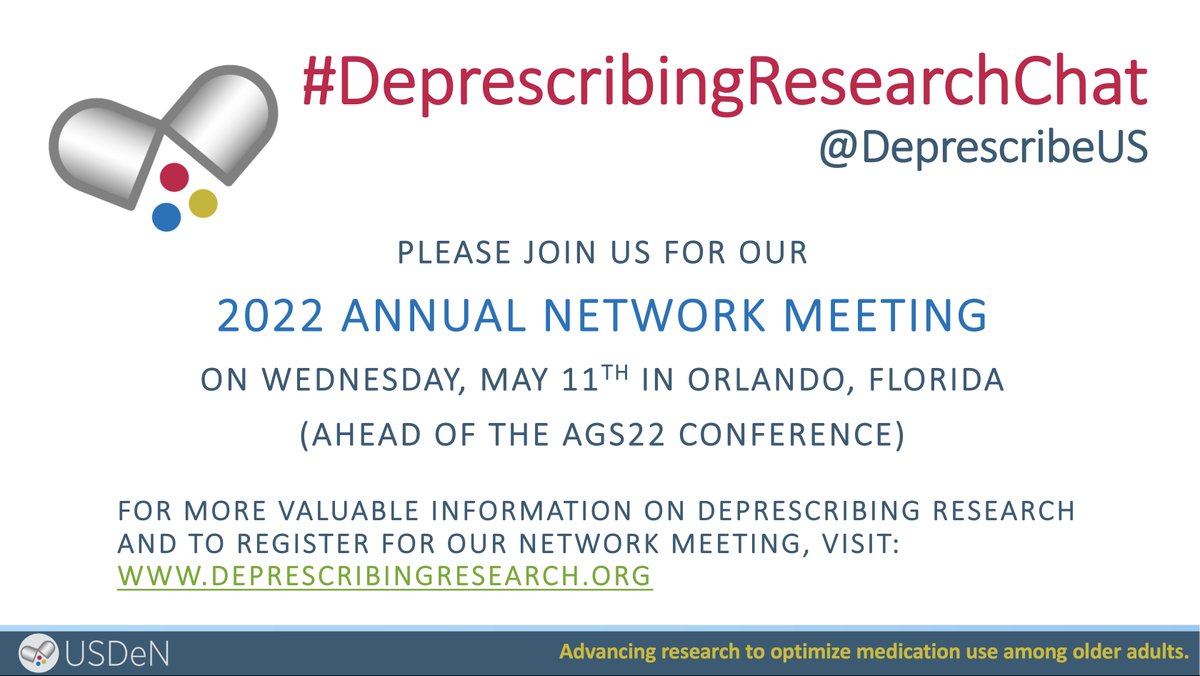 US Deprescribing Research Network (USDeN) tweet media
