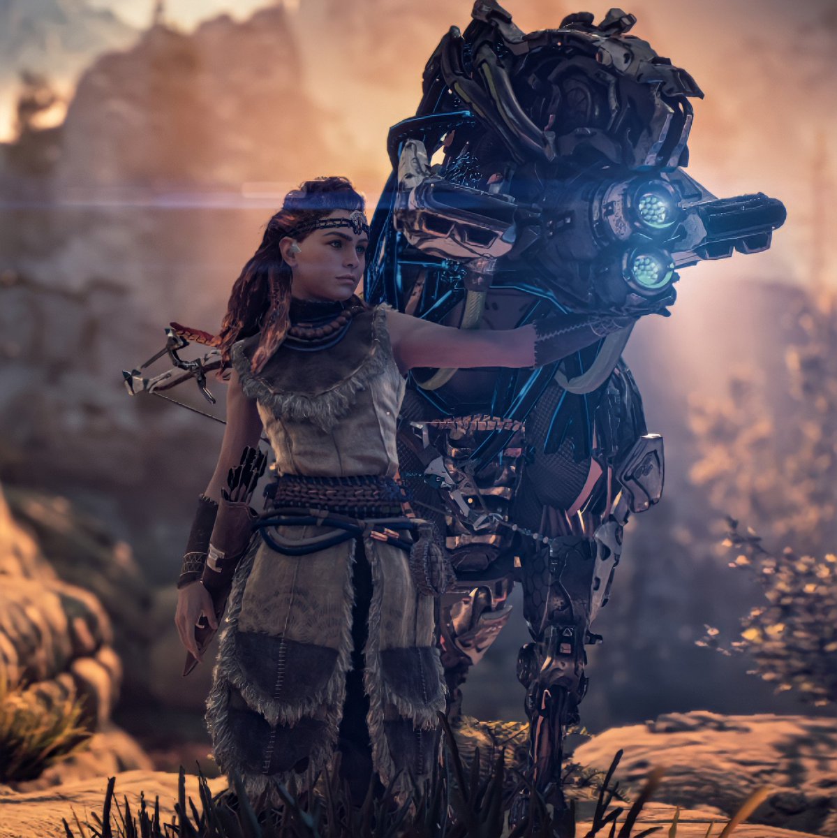 unicornlaady's tweet photo. Think i did a pretty good Job on that #screenshot in #horizonzerodawn 
I adore this Game ! https://t.co/PB2bzwnlmG