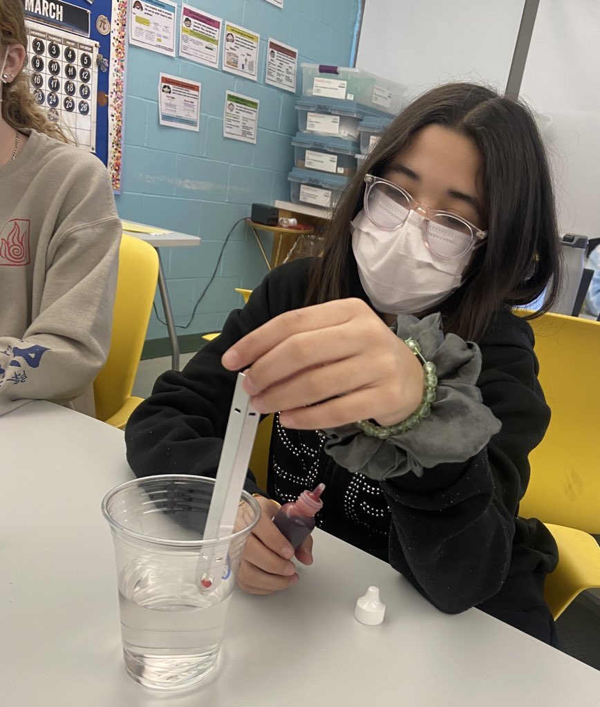AlwaysUsePencil's tweet photo. As March comes to an end, a shoutout to a few of many young ladies and minds of Science in my classroom investigating new ideas. 💡 🧬#npsdlearns #WomenHistoryMonth https://t.co/TU703sG8k9