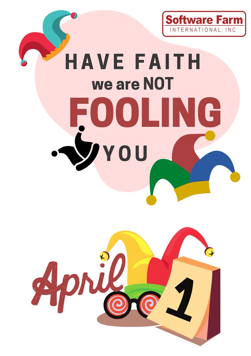 SoftwareFarm's tweet photo. Have faith, we are not fooling you!
#SoftwareFarm #SFI #aprilfools  #AprilFoolsDay #AprilFools https://t.co/3ZnGzko1oS