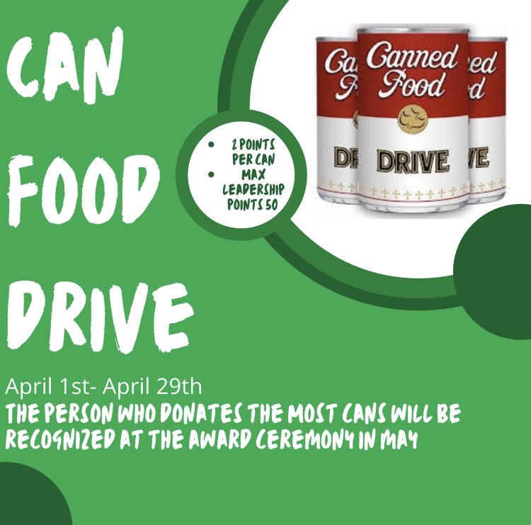 bashaffa's tweet image. Don’t forget to bring in cans tomorrow to kick off the can food drive!!!