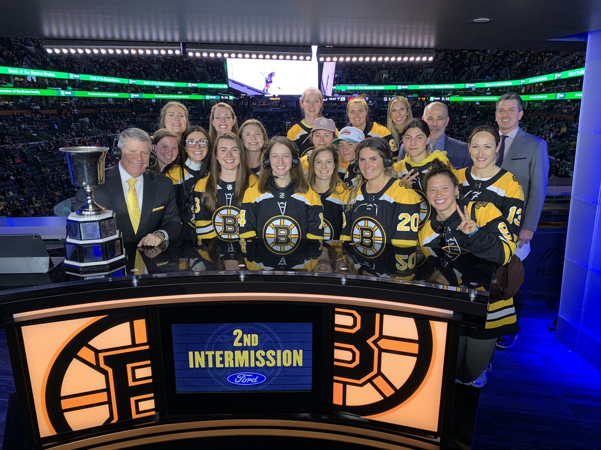 NESN's tweet photo. A few Isobel Cup Champions stopped by to say hi 👋 https://t.co/oJkwKOeTOj
