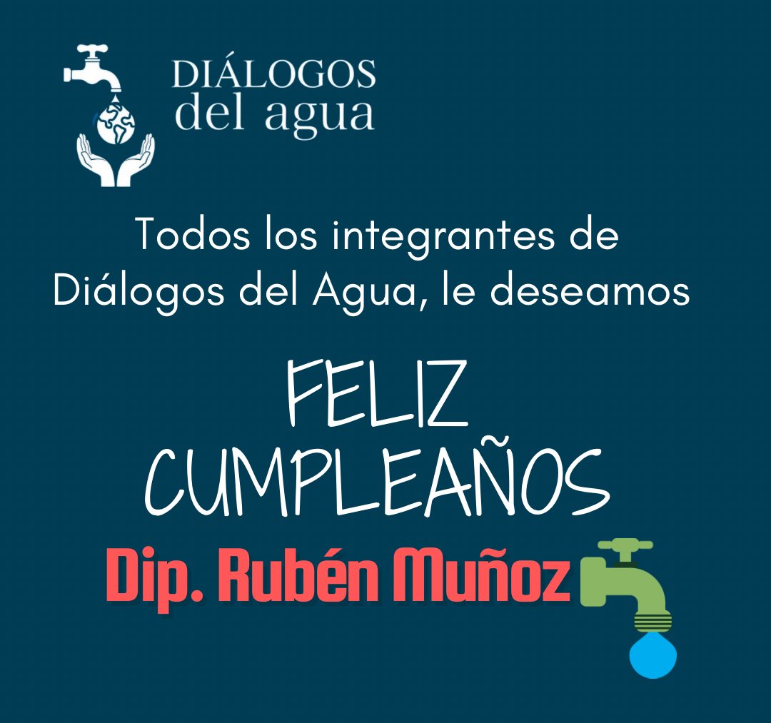 Feliz cumpleaños Diputado Presidente <a href="/RubenGMA/">Rubén Muñoz</a> 🥳 ¡ Enhorabuena ! Gracias por todo el apoyo 💧 “El agua no tiene color”