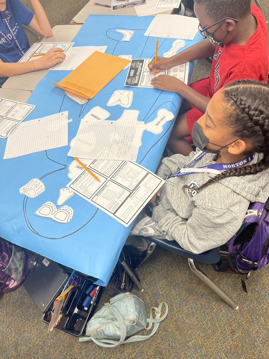ShepardTeaches's tweet photo. Inspired by @MathWithMsWade my 5th graders LOVED “performing surgery”  at the @MREmavs Math hospital to review for the upcoming test! 😃 https://t.co/sYZ2MwevCy