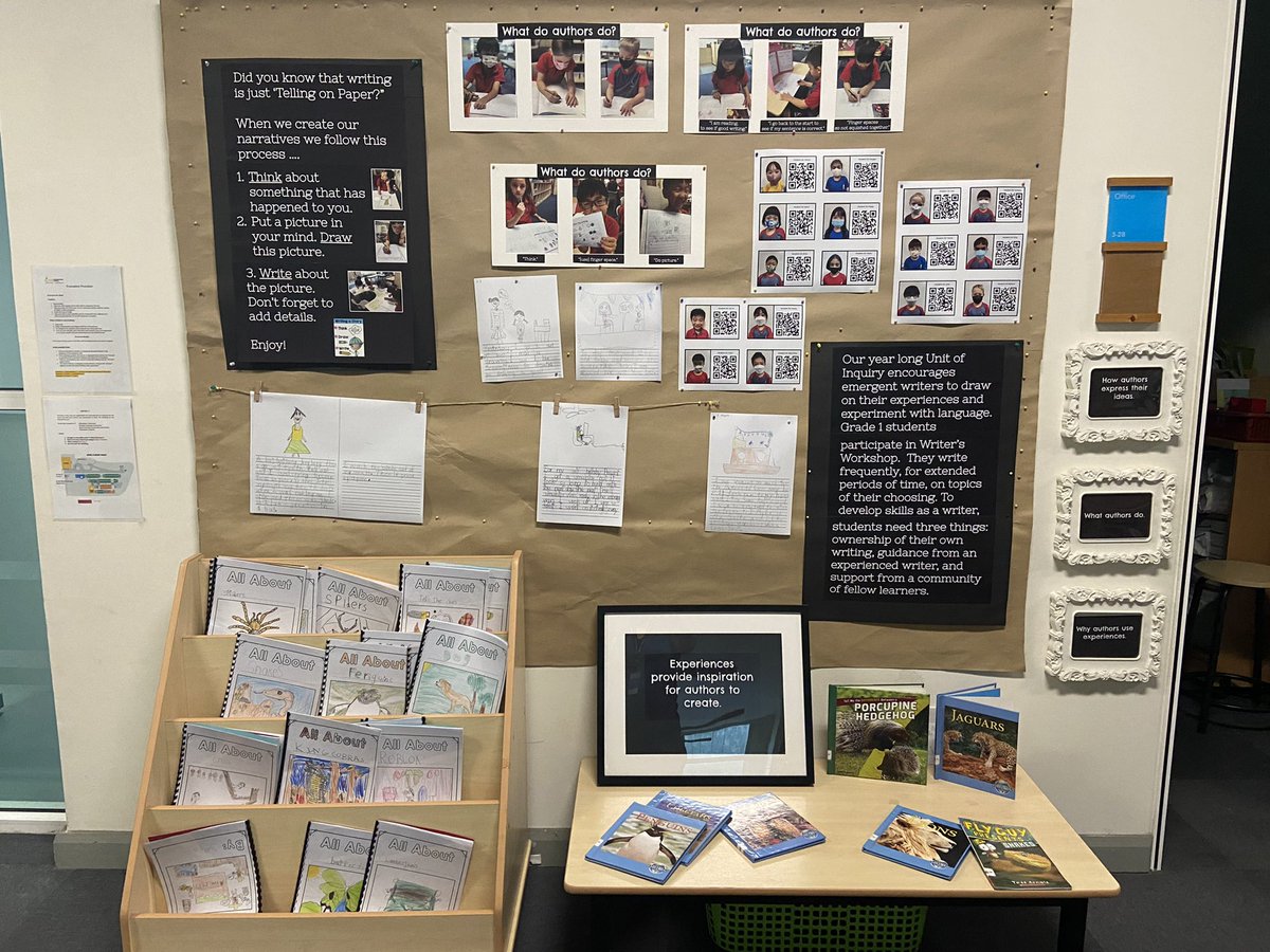 WattersSally's tweet photo. Celebrating our budding young authors as we continue our year long inquiry into how authors express ideas and use their experiences to create. @AdaSharifuddin @megngatai #igbis https://t.co/x9lX1bRJwV