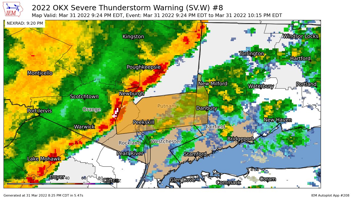 New York Metro Weather on Twitter "OKX issues Severe Thunderstorm