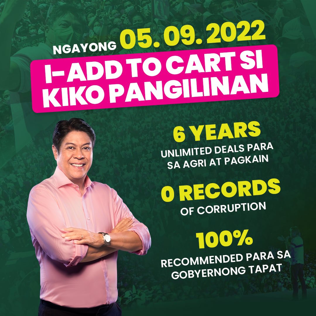 kikopangilinan's tweet photo. HINDI ITO APRIL FOOLS' DAY PRANK

Mej may pinapanigan ka na ngunit hindi pa sigurado?
May naririnig sa iba pero hindi ka sigurado?
May naiisip na iba pero hindi sigurado?

Panahon na para mag-switch kung kanino sigurado ang susunod nating anim na taon!

#LeniKikoAllTheWay https://t.co/5YzQGYY4xf