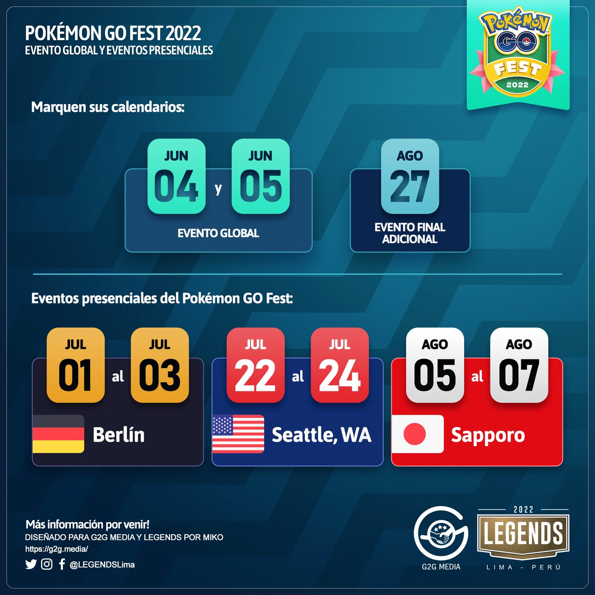 GoEliteMx's tweet photo. 📯 Pokémon GO: Ditto tendrá su evento iniciando el 1ro de abril y ya hay fechas para el GO Fest 2022
#GoEliteMx #PokemonGO https://t.co/1eehCXC4ky