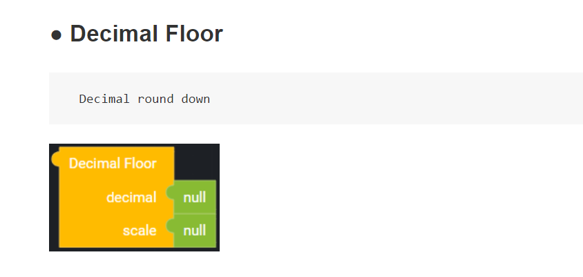 SyncTree_Studio's tweet photo. 💡#SyncTree Block Introduction
[#Decimal] Decimal Floor
: Decimal round down
✔ https://t.co/WkvsZ40EnJ

A tool serving dev., deployment, and test at one place??
✔ Free to try: https://t.co/n6GTNjHEGQ

#Nocode #Backend #API #FastAPI #Mockserver #Developer https://t.co/dIMspzIOlo