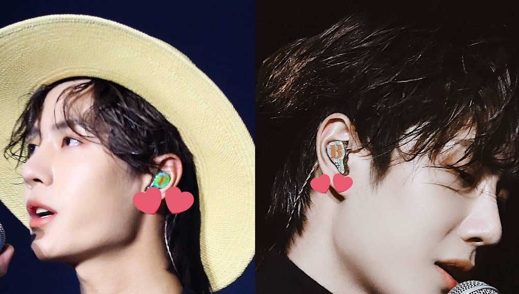 customized couple mic and earpiece cpn RED AND GREEN MIC AND EAR PIECE SZD bite me!