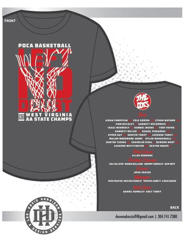 AngelaMaynor42's tweet photo. 🏀WV AA State Championship Tees🏀
Order Here: https://t.co/92tsB84ksO
👉🏼Available In Sizes Youth Small - 4X.
#leftnodoubt @DotsBasketball @Poca_Athletics @PHSDotNation @PocaBarstool @PocaDots29 https://t.co/j9RaVSzRyc