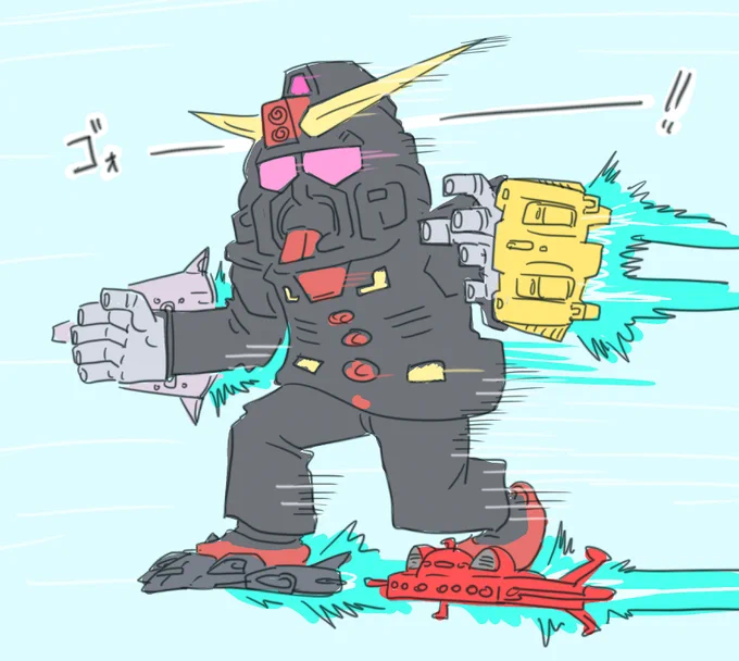 これは以前描いた空飛ぶサイコガンダムです 