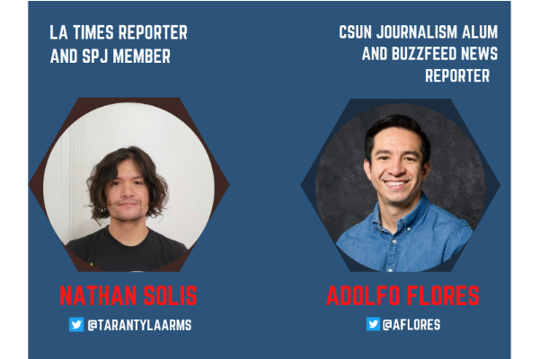CSUNJournalism's tweet photo. Want to know how to report on local news? 📰🗞️ 

@SPJCSUN will be speaking with reporters @aflores and @tarantulaarms on Friday, April 8. 12:30-1:30pm. 

Click the link to attend!
https://t.co/f5eVKTmPYm https://t.co/ei63P0bV8e