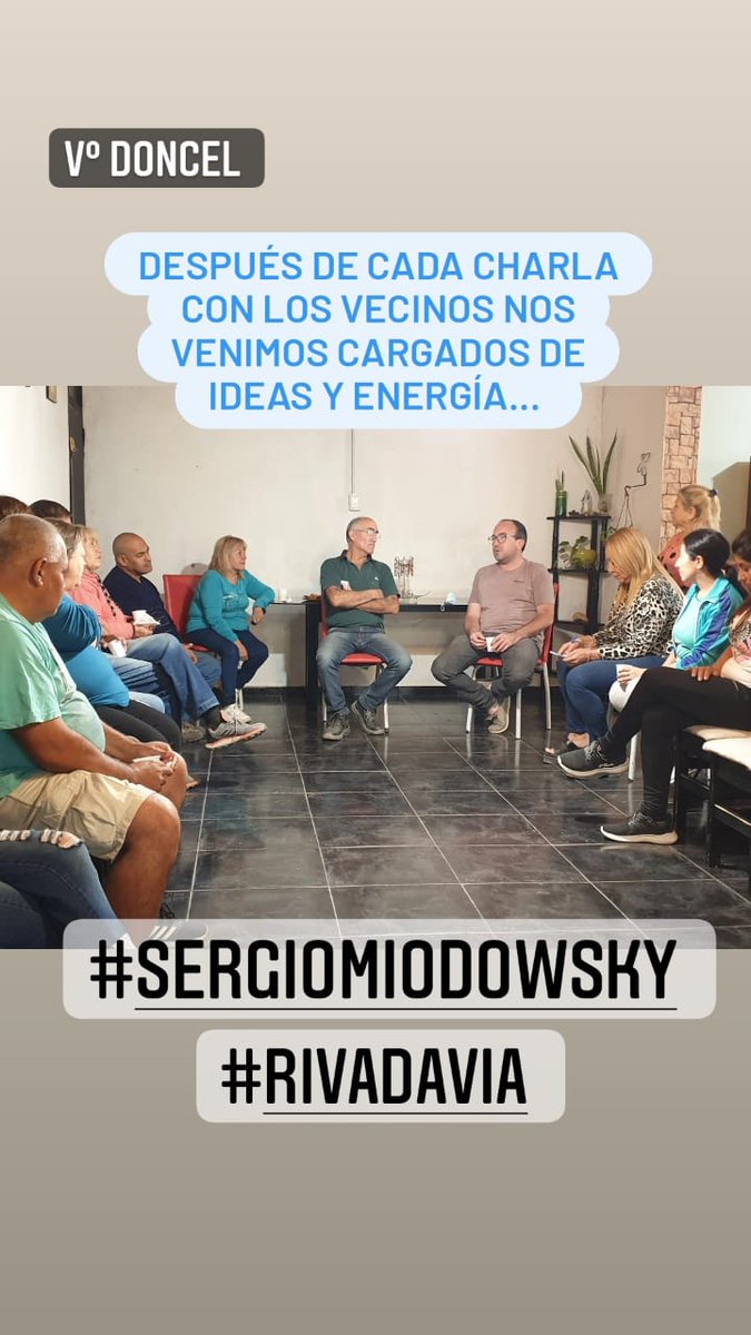CHARLA EN V° DONCEL
Escuchar a los vecinos que apuestan a esta gestión y sueñan con un futuro mejor, ese puede ser el resumen de la charla que tuve con este cálido grupo de  la querida Va Doncel, nos vinimos con sugerencias y muchas ideas para que sigamos Construyendo Futuro!
