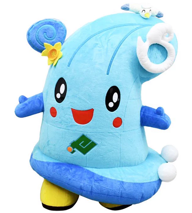 Setana-chan, a wave with a daffodil and a seagull floating on it, is the mascot of Setana, a coastal town in Hokkaido, Japan. 