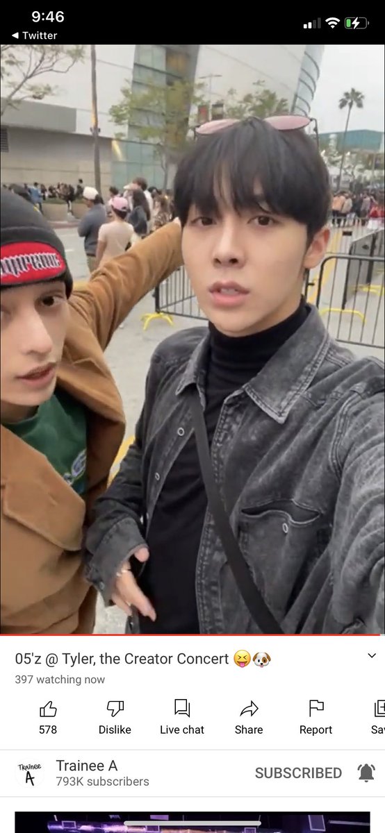ilytraineea's tweet photo. my favs are at the tyler the creator concert,I love tyler:/ #Trainee_A https://t.co/iiisuapoJM