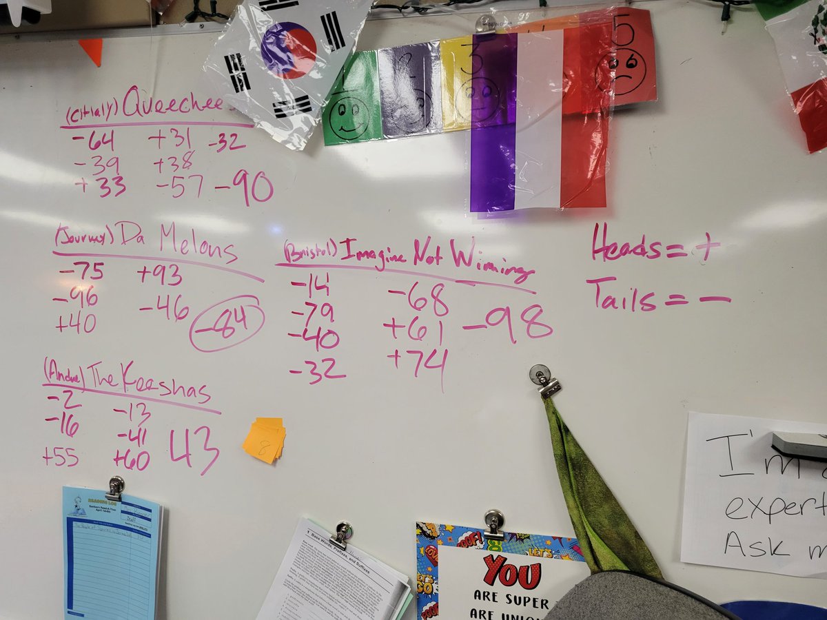 BennerBrainiacs's tweet photo. Played another exhilarating round of the unfair game for our all-topic math review! I have no idea where these kids come up with these team names π
Today's winner, Imagine Not Winning.
#SanbornSoars #StVrainStorm #TheUnfairGame #CMASPrep #MathReview https://t.co/A1fc0iEH6p