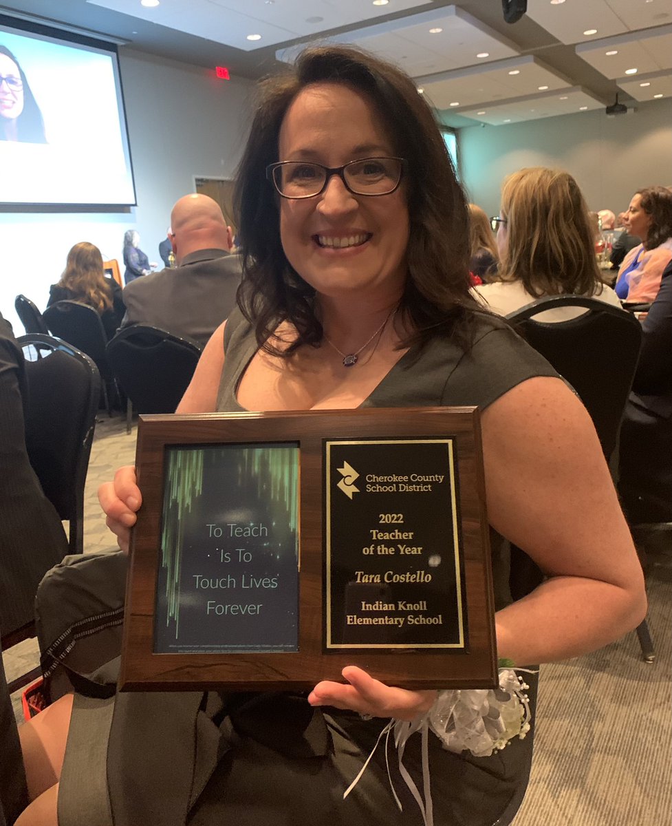 Congrats!!! <a href="/TaraCos51612448/">Tara Costello</a> We’re so proud of you for being named 2022 <a href="/IndianKnollES/">Indian Knoll</a> TOTY 🎉🥳❤️ <a href="/CherokeeSchools/">Cherokee Co. Schools</a>